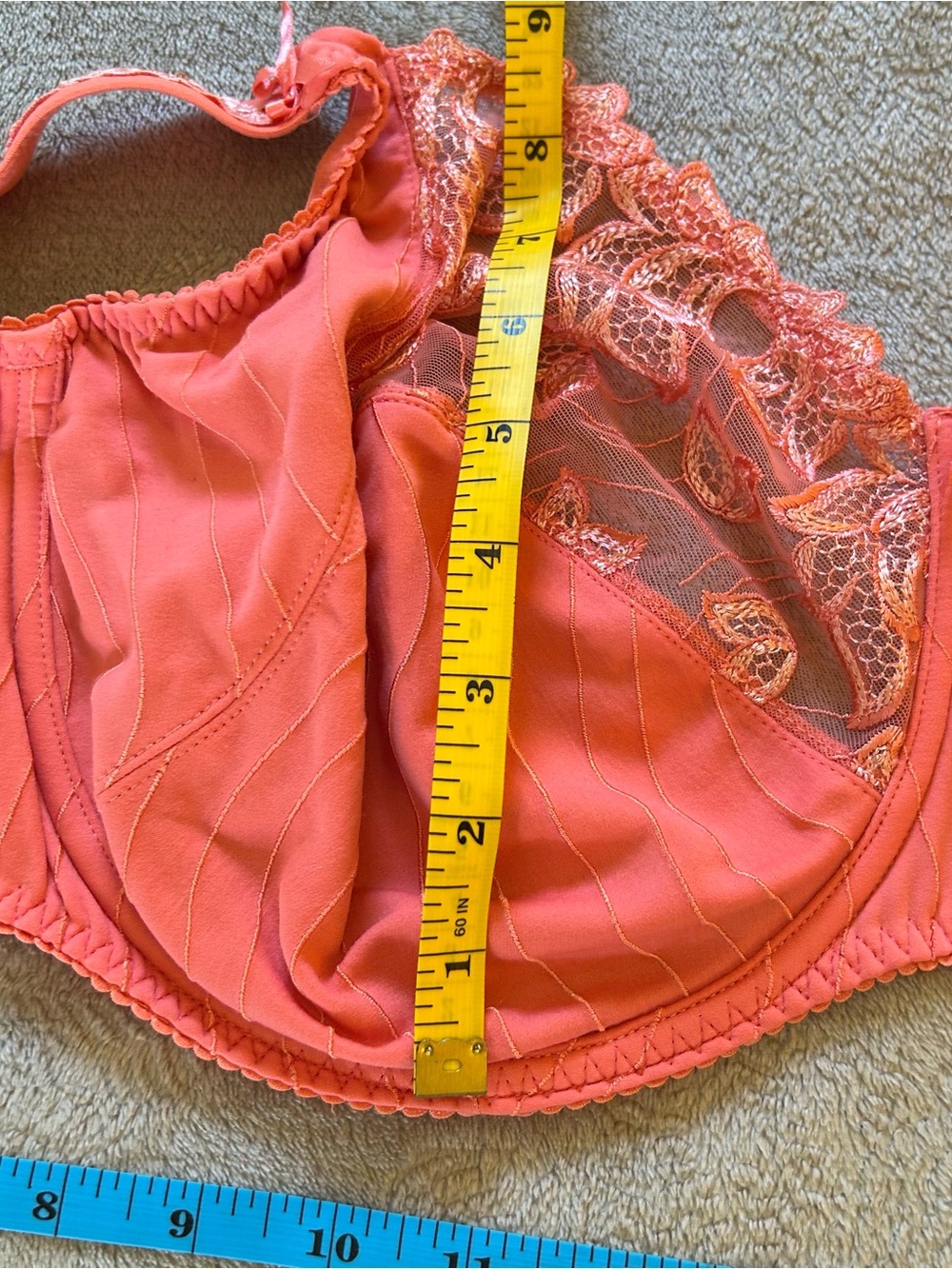 NWOT Prima Donna Deauville precious peach Coral Lace Underwire Bra G42 EU 95 - Picture 14 of 14